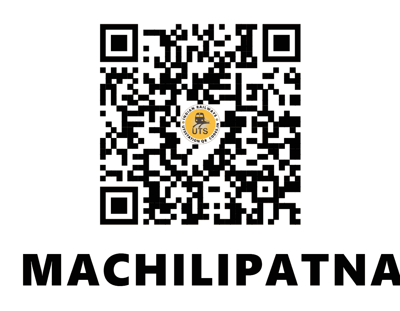 UTS QR Code for MACHILIPATNAM - MTM - SC (ANDHRA PRADESH)